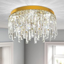 LED Crystal Chandelier Ceiling Light Pendant Light Living Room Bedroom Lamp 40cm