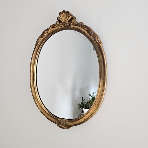 Vtg gold oval wall - gold,