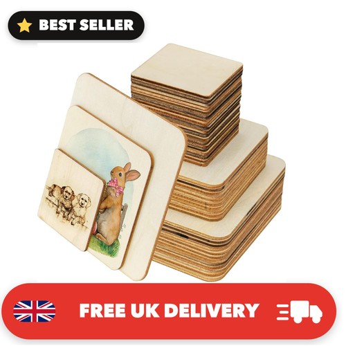 Versatile 42pcs wood - squares,