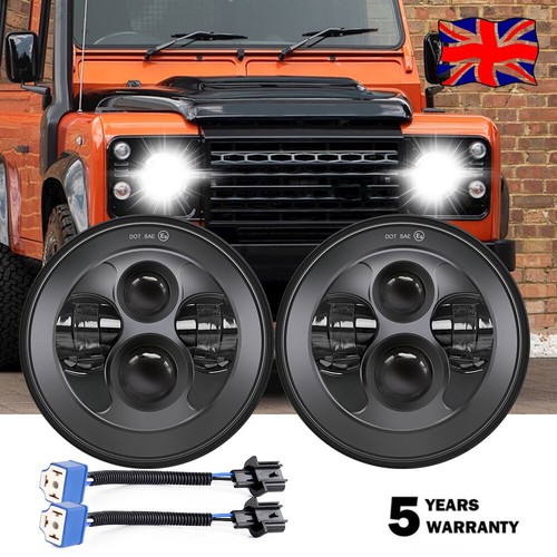 Pair led headlights - led, black