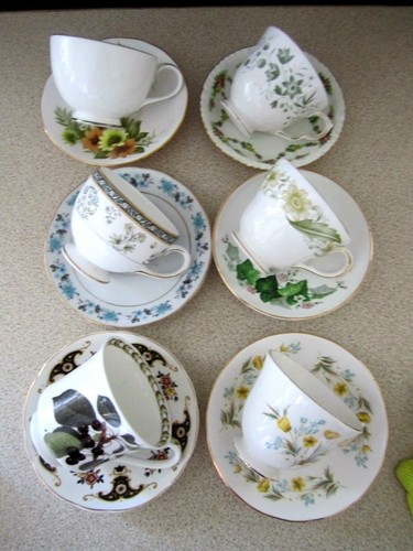 Vintage bone china cups - vintage,