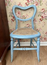 Vintage blue painted wooden - painted,