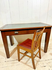 1950's Solid Oak and Leather
