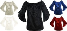 Crush Velvet Flared 3/4 Sleeve