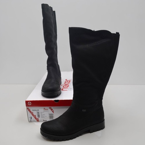 Black knee high women - black, wool