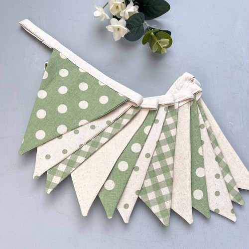 Sage green cream mini - green,