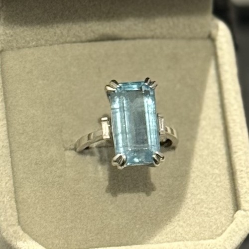 18ct gold aquamarine and - aquamarine,