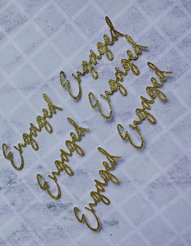 Engaged cupcake toppers - engaged,