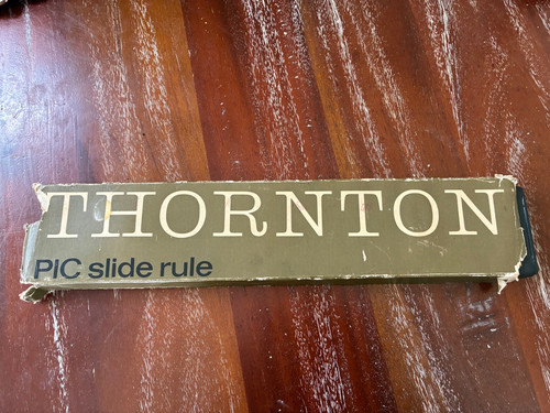 Thornton slide rule made - made, in