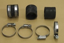 TRIUMPH T150 T160 A75 CARB INLET RUBBER SET UK MADE 70 9060 WITH STAINLESS CLIPS