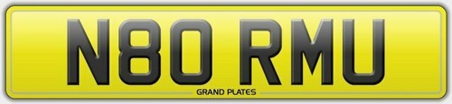 N80 rmu number plate - n80,
