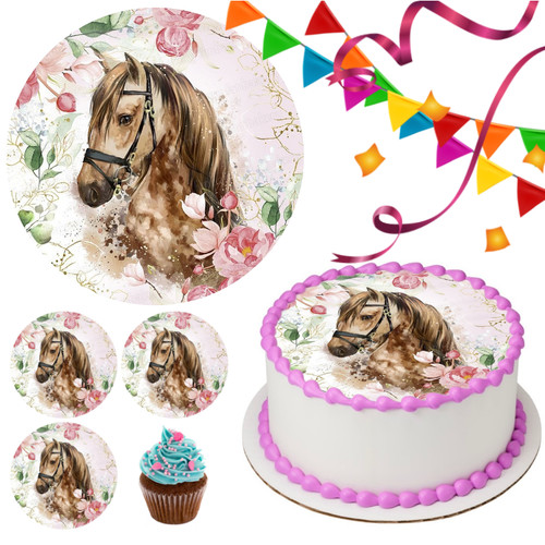 Horse pony cake topper - horse, party
