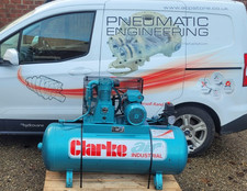CLARKE SE16C150 230V SINGLE PHASE 3HP AIR COMPRESSOR 10BAR 14CFM 150L