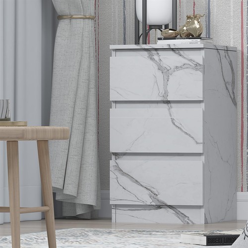 Zita white marble effect - white, 3