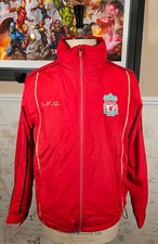 Liverpool Tracksuit Jacket Men's Small Official LFC Red Windbreaker Hooded