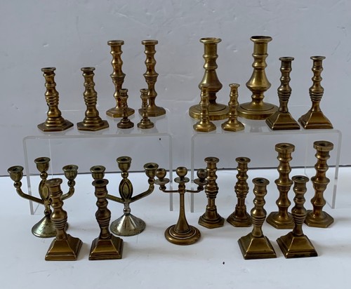 Large lot antique taper stick - large,