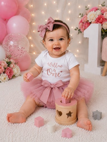Girls 1st birthday dusky pink - girls,
