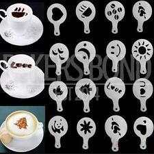 Set of 16 Barista Cappuccino Chocolate Stencil Templates Coffee Latte Duster