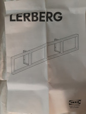 IKEA LERBERG 10035 Metal Media Wall Mount Shelf Charcoal CD DVD Rack NEW