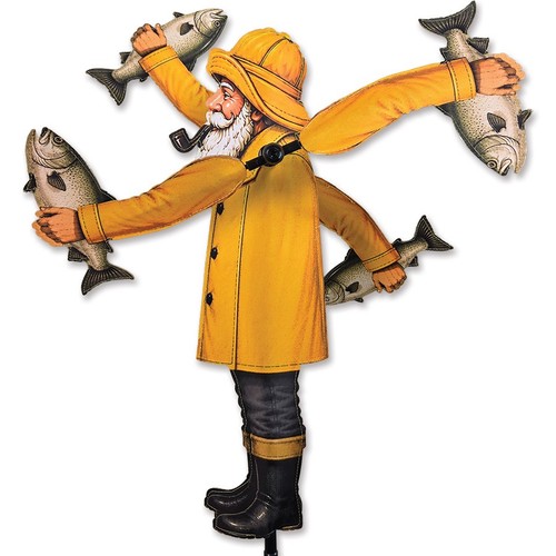 Fisherman fish whirligig wind - fisherman,