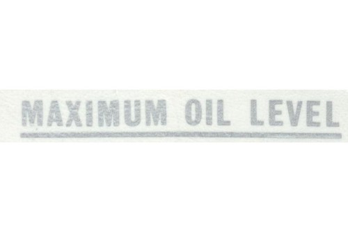 Decal maximum oil level gold - oil,