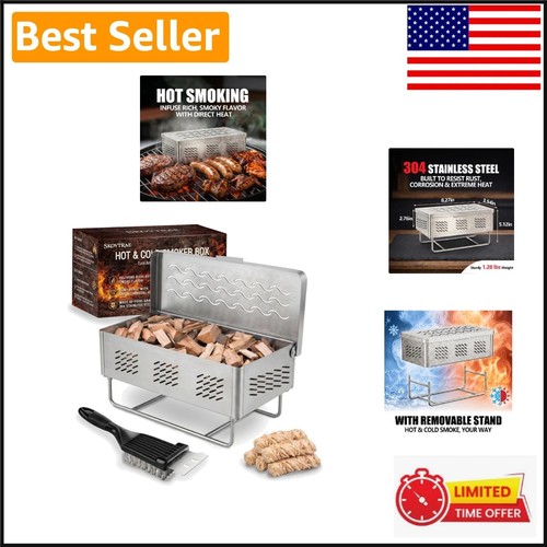 Hinged lid bbq smoker - box,