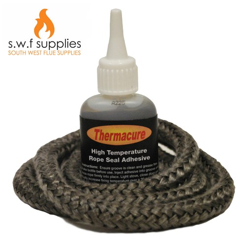 Black stove fire rope 8mm - 8mm, 2m
