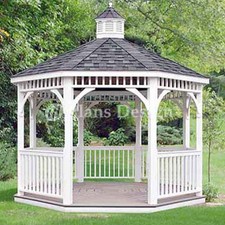 12' Classic Octagon Gazebo Do It Yourself Plans, Material List Included  #10012