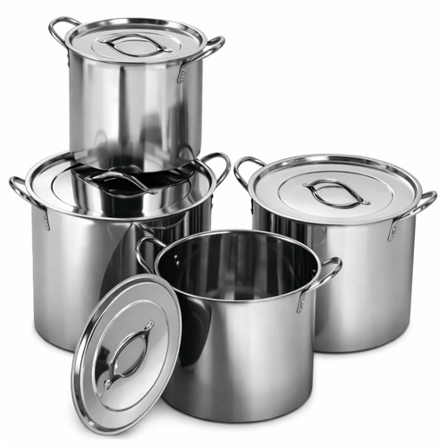4pc stainless steel - stock, pot