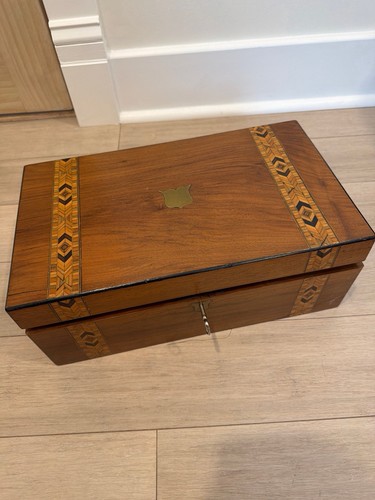 Antique walnut writing slope - antique,