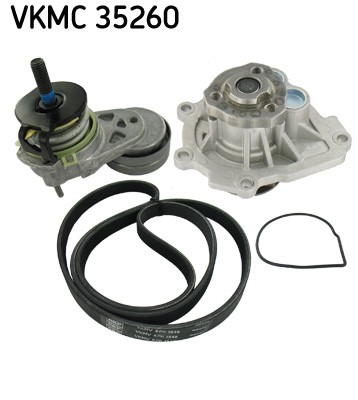 Water pump ribbed belt - water, +
