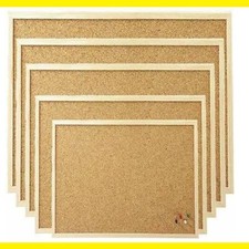 Cork Board Pin Message Notice Board Wooden Frame Office Memo School Pinboard 