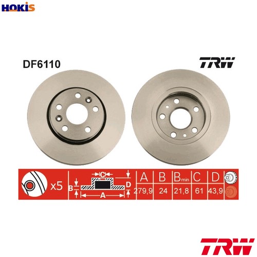 Brake disc df6110 for - disc,