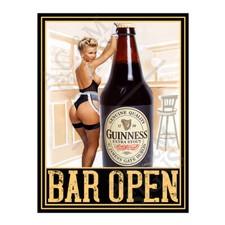 Bar Open Metal Tin Sign Plaque