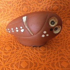 Vintage Terracotta Owl Signed