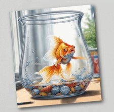Fridge Magnet Goldfish Classic