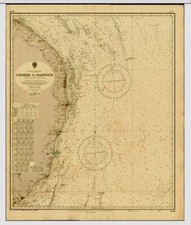 VINTAGE ADMIRALTY CHART. No.1504. CROMER to HARWICH. 1961 Edition.