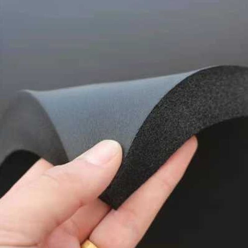 Black neoprene plain - black,