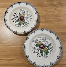 Antique Bishop & Stonier Bisto Plate x2 10" England 1890-1939 Chinese Peony VGC