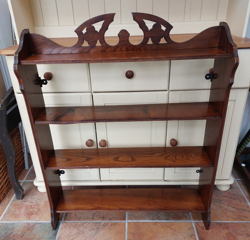 Antique oak wall shelves - , 4