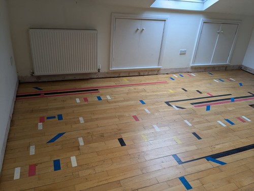Reclaimed sports hall flooring - hall,