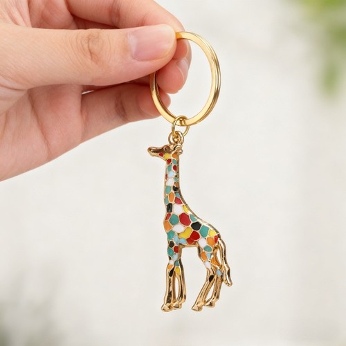 Giraffe key ring - key, –