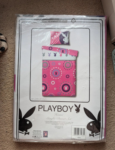 Playboy bunny pink duvet set - playboy,