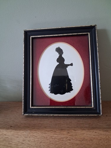 Vintage framed silhouette - silhouette, a