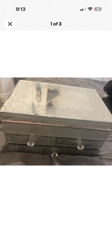 Mirrored glass jewellery box - jewellery,
