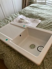 kitchen sink reversible white