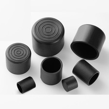 Round Plastic End Cap Black