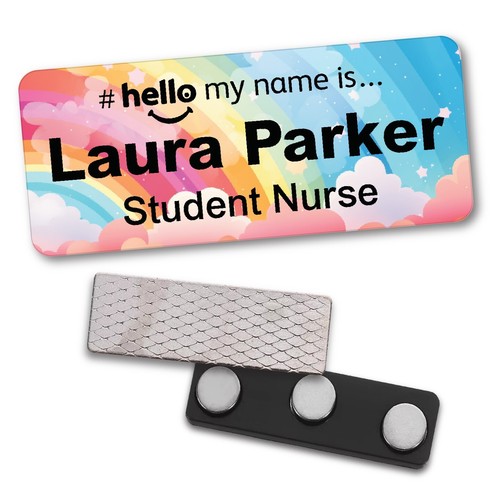 Hello name badge student - is,