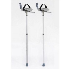 Pair of Forearm Padded Platform Trough Height Adjustable Crutches For Arthritis