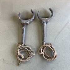 2x Vintage Galvanised Steel